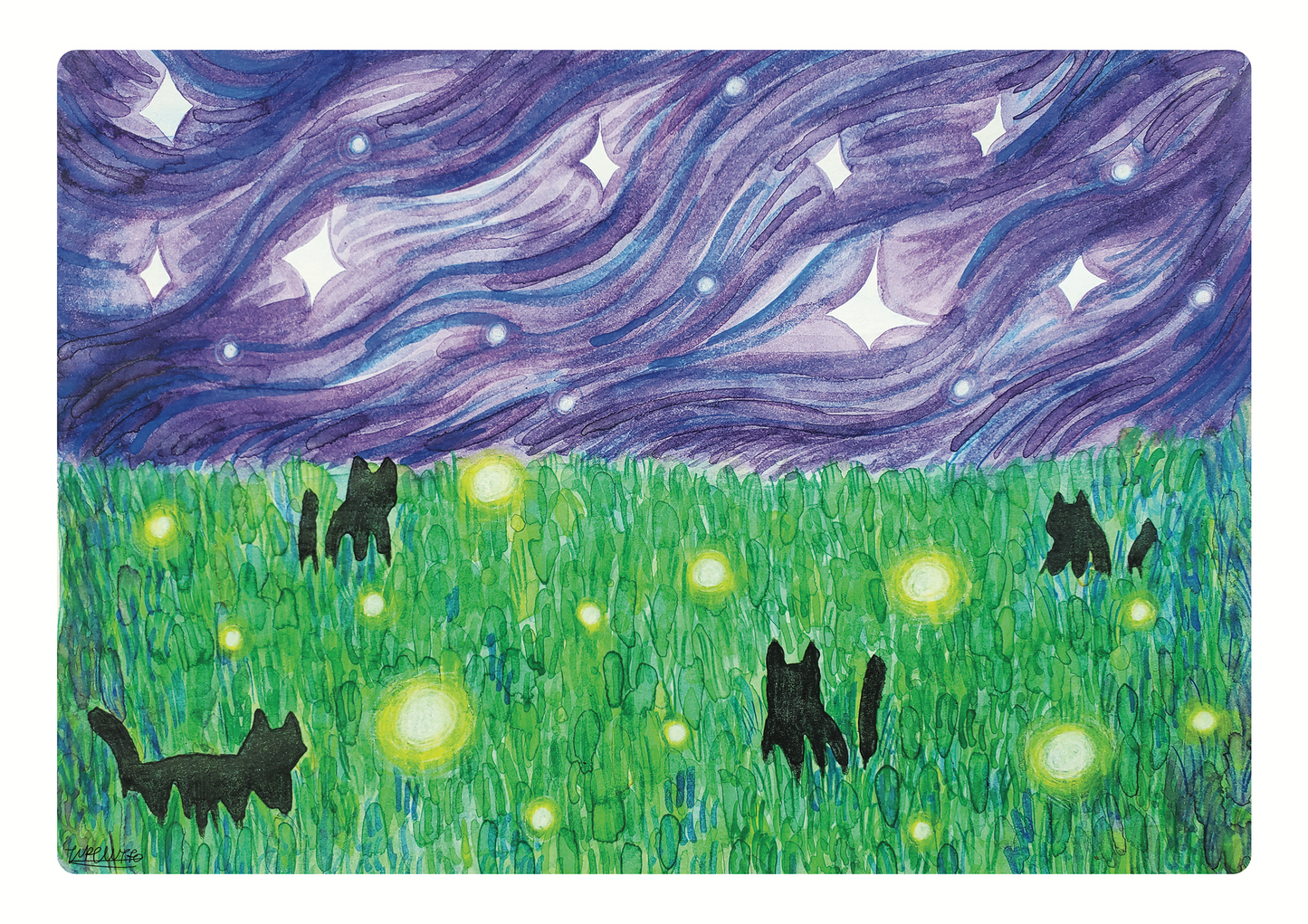 Field of cats sticker