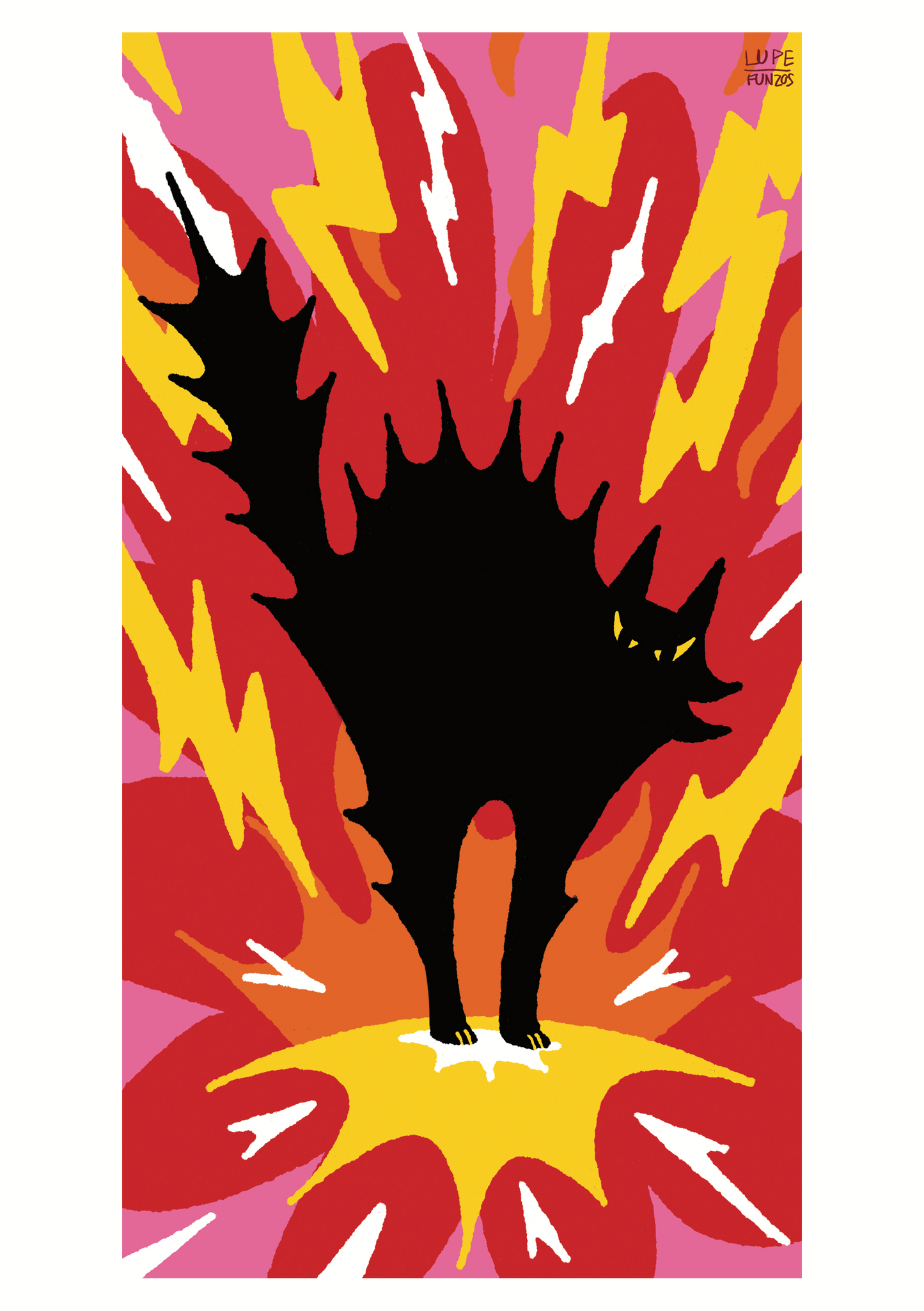 Furious cat print