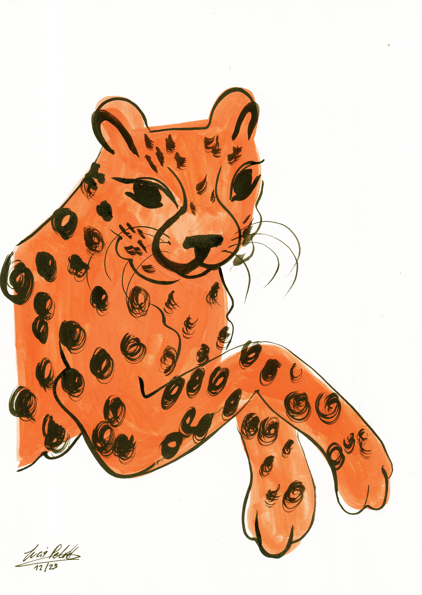 Cheetah original drawing