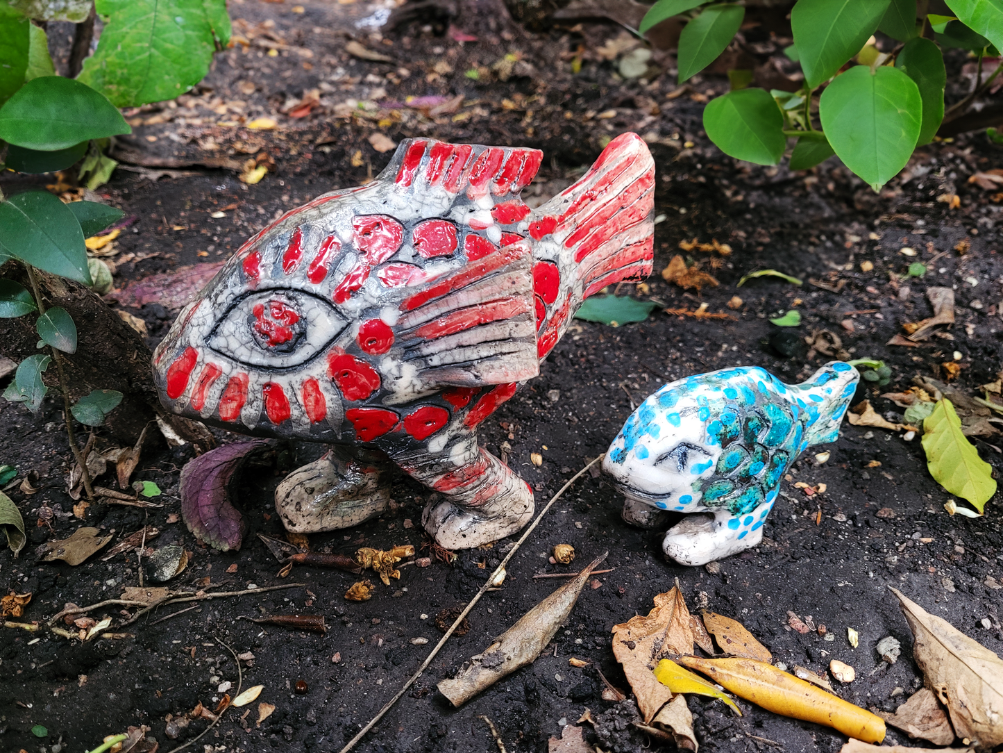 Walking fish print