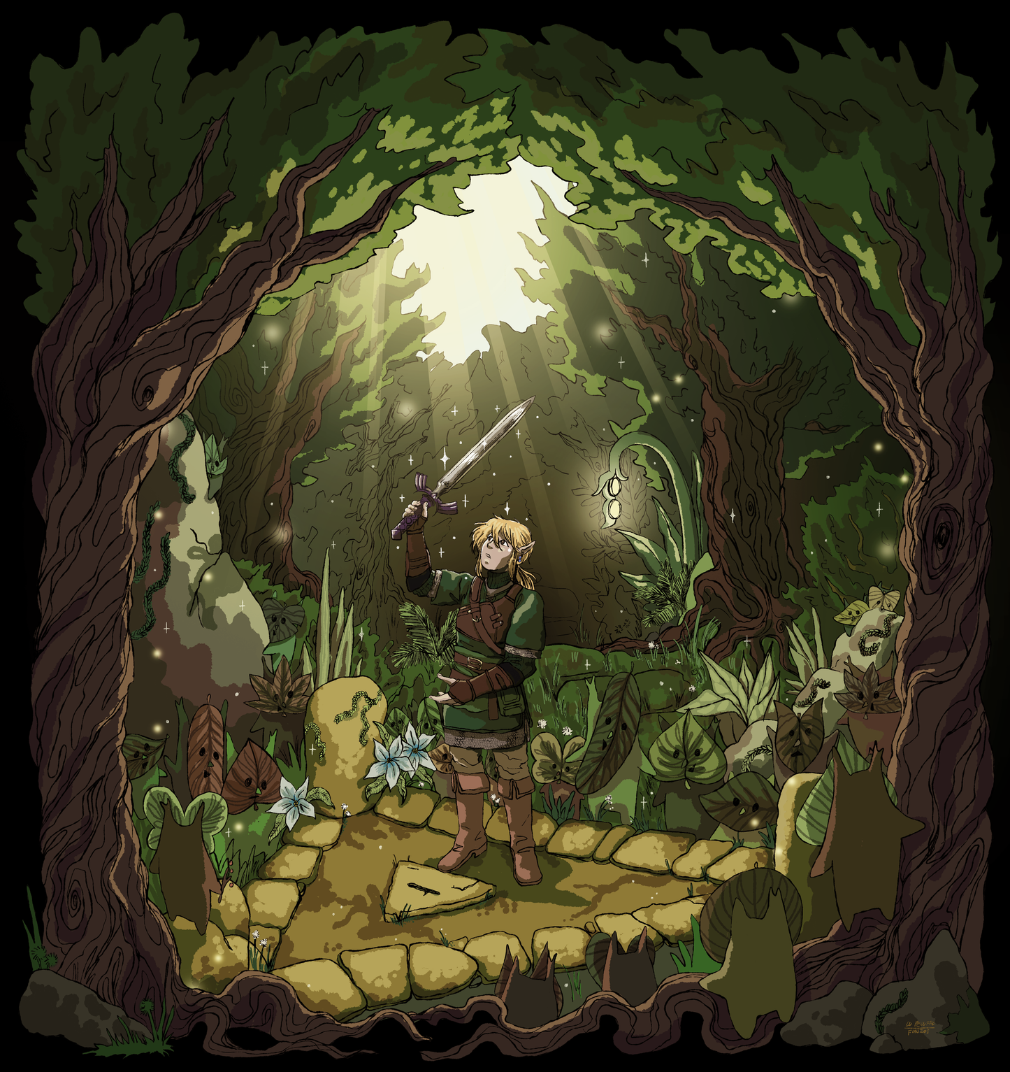 Secret forest print