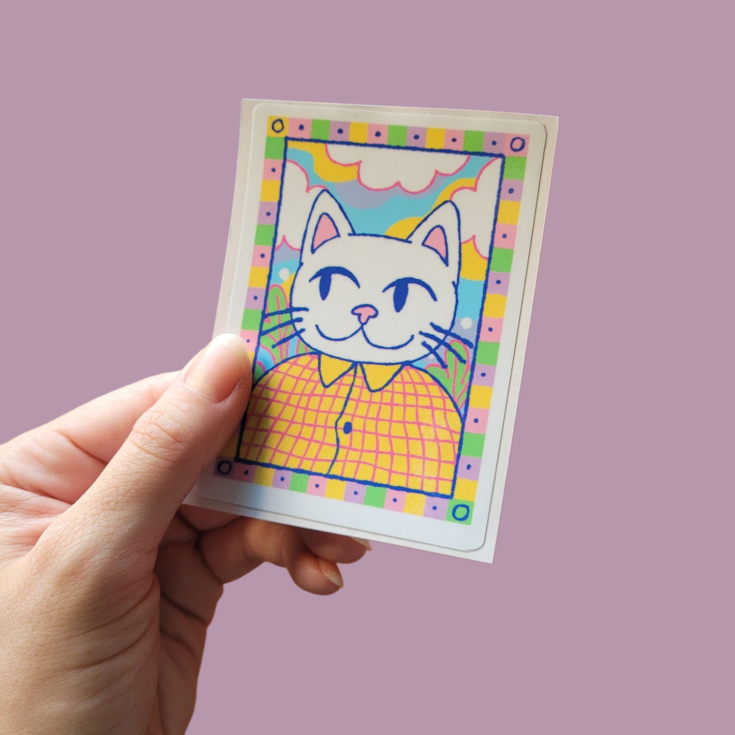 Cat portrait sticker