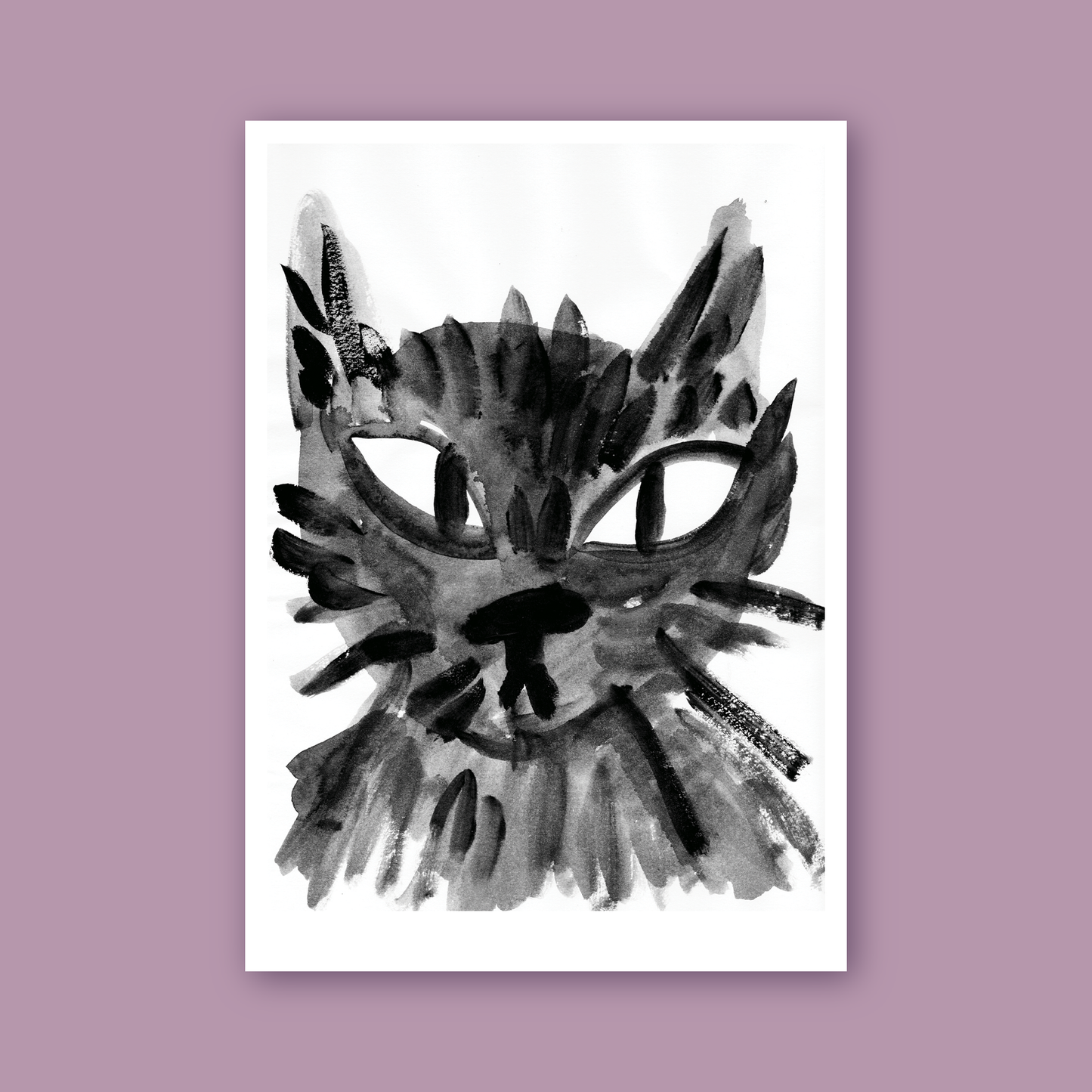 Láminna gato blanco y negro I