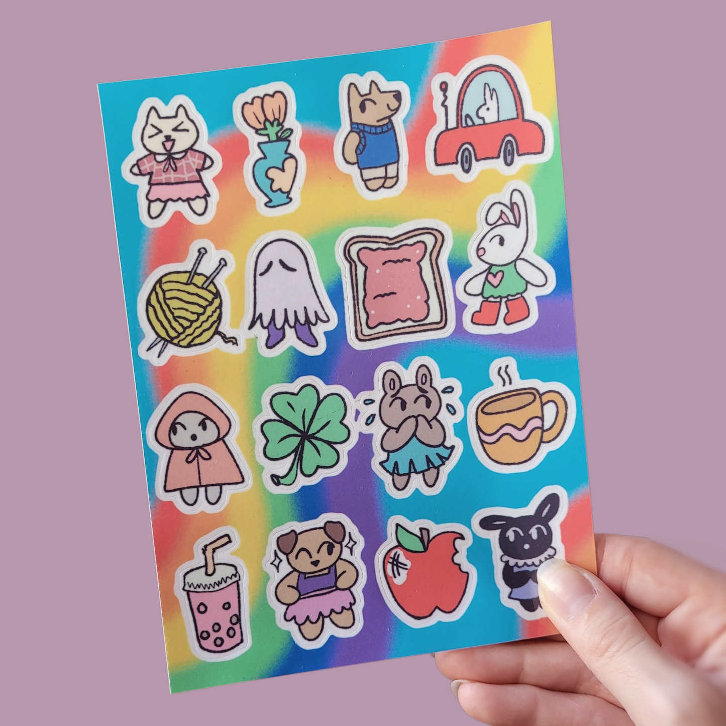 Colorful characters sticker sheets