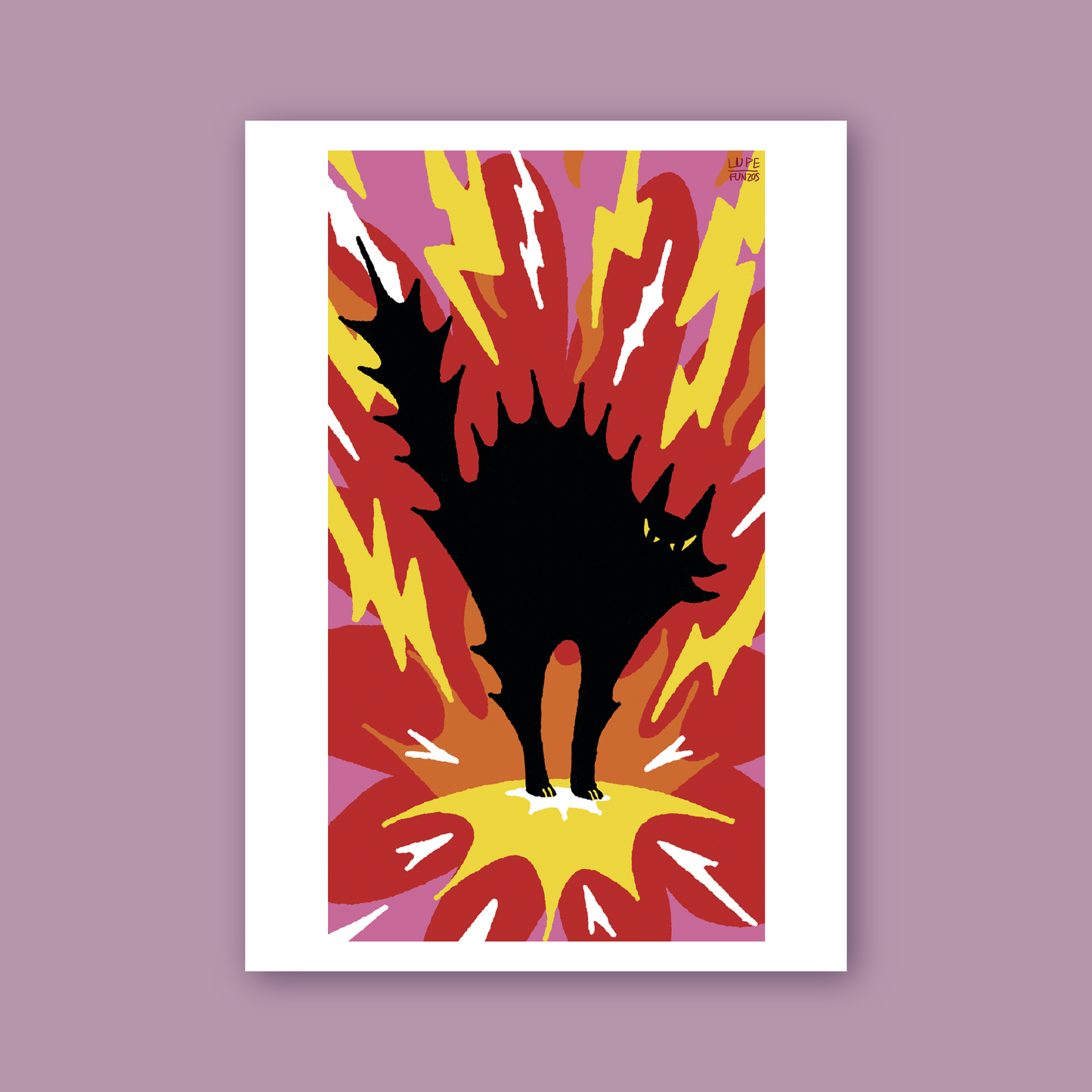 Furious cat print