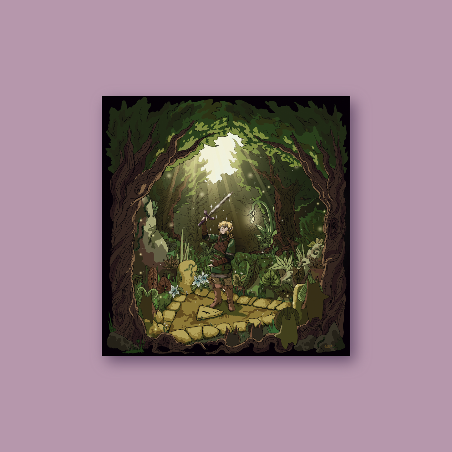 Secret forest print