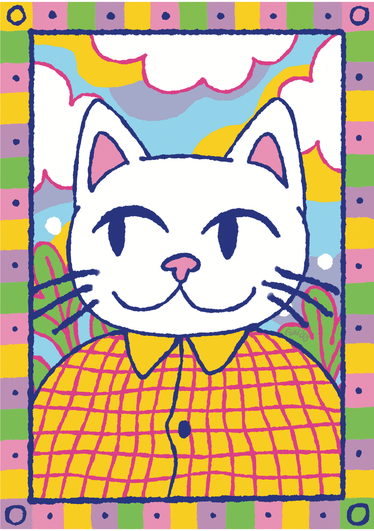 Cat portrait sticker