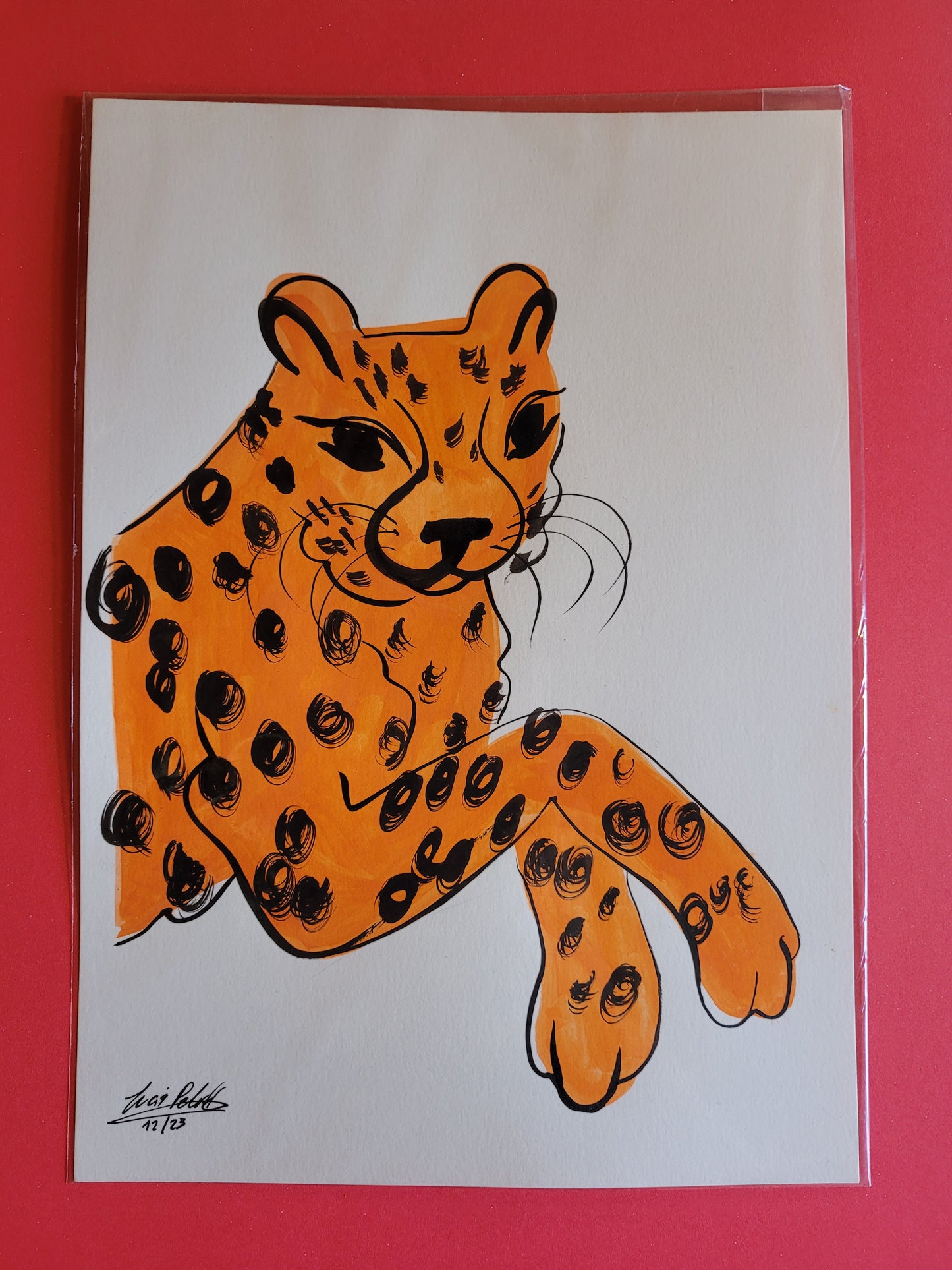 Cheetah original drawing