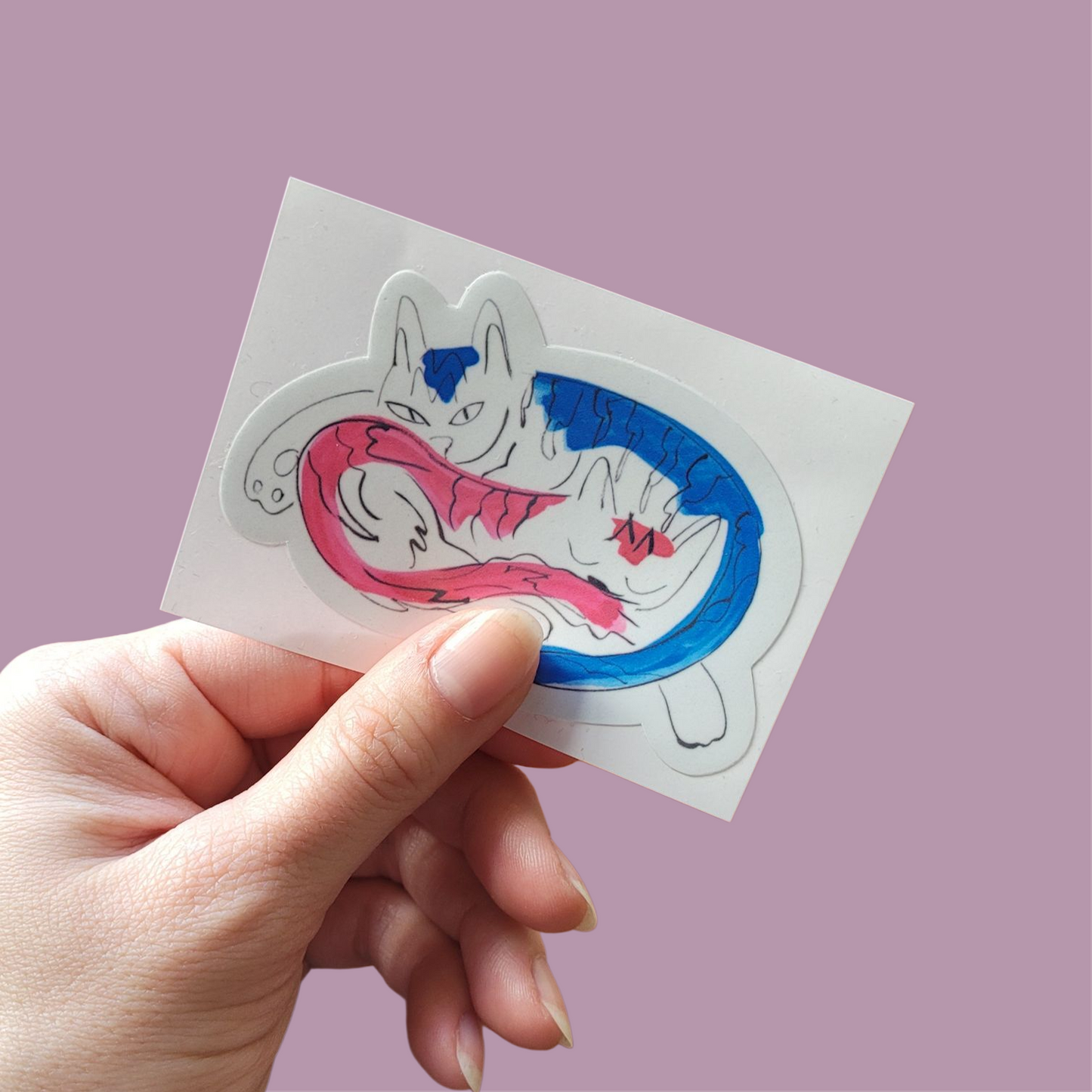 Sleeping cats sticker