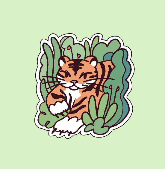 Pegotín de tigre al acecho
