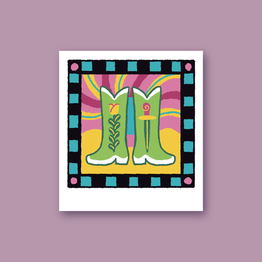 Cowboy boots print