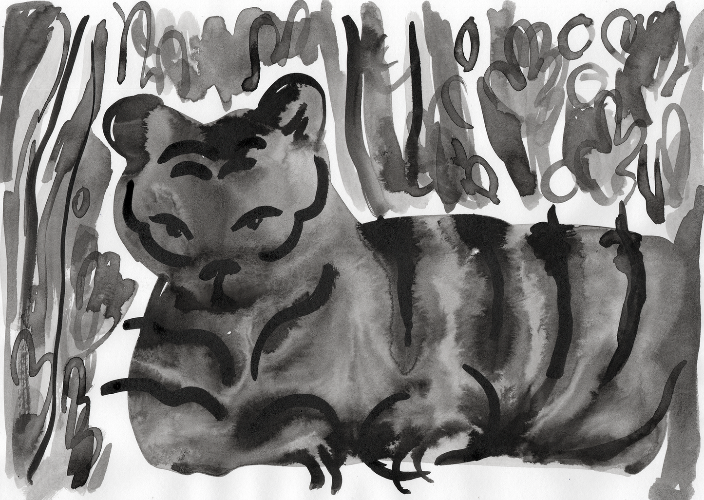 Ink tiger print
