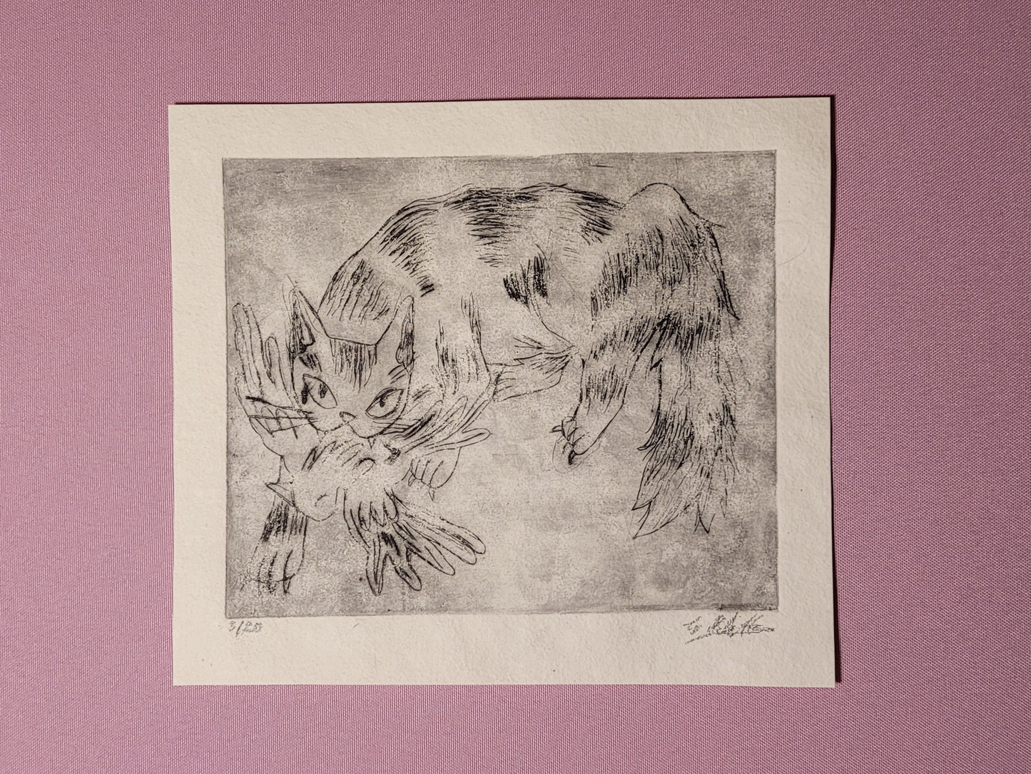 Hunter handmade print.