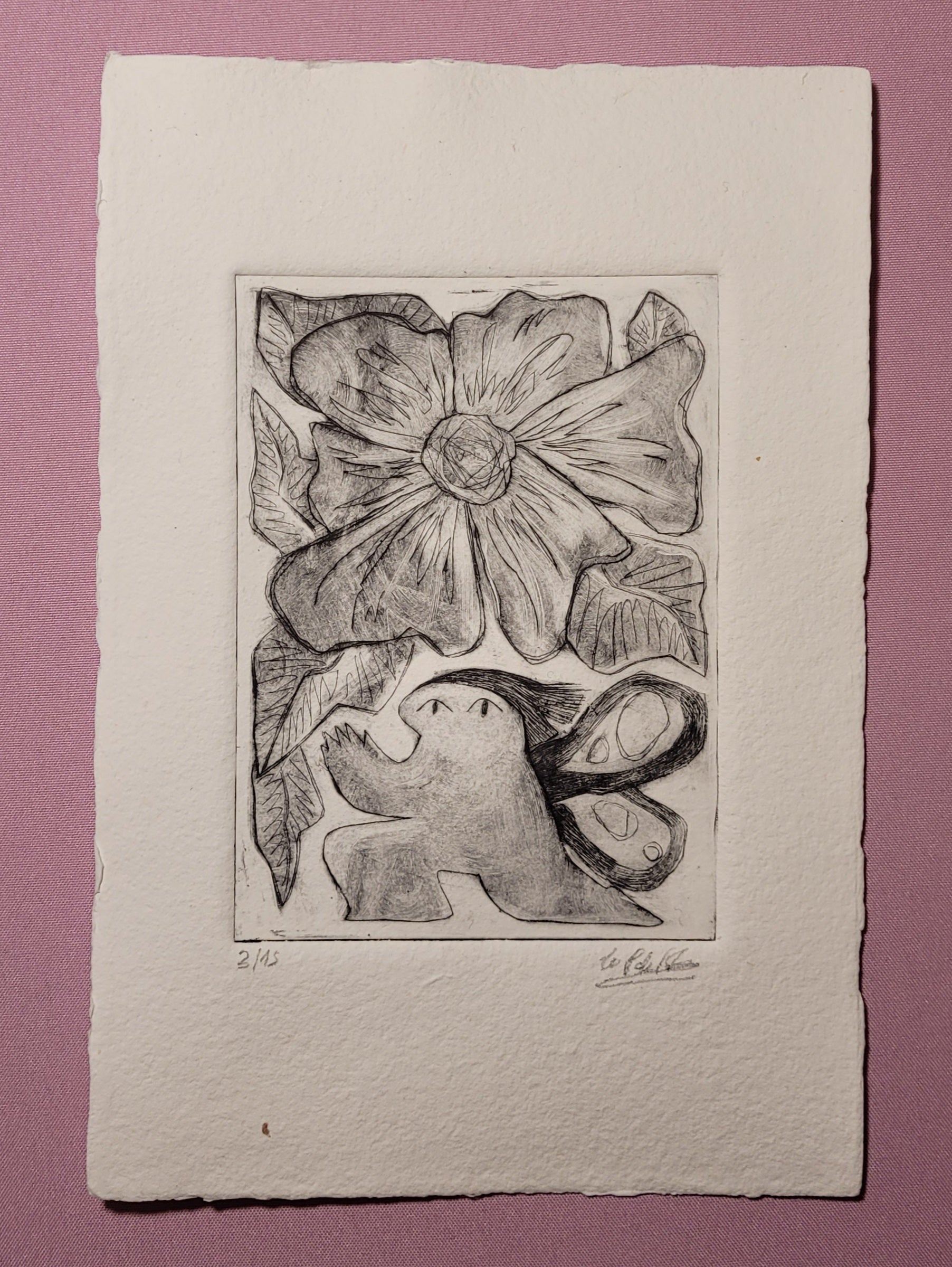 Punta seca Hada y flor