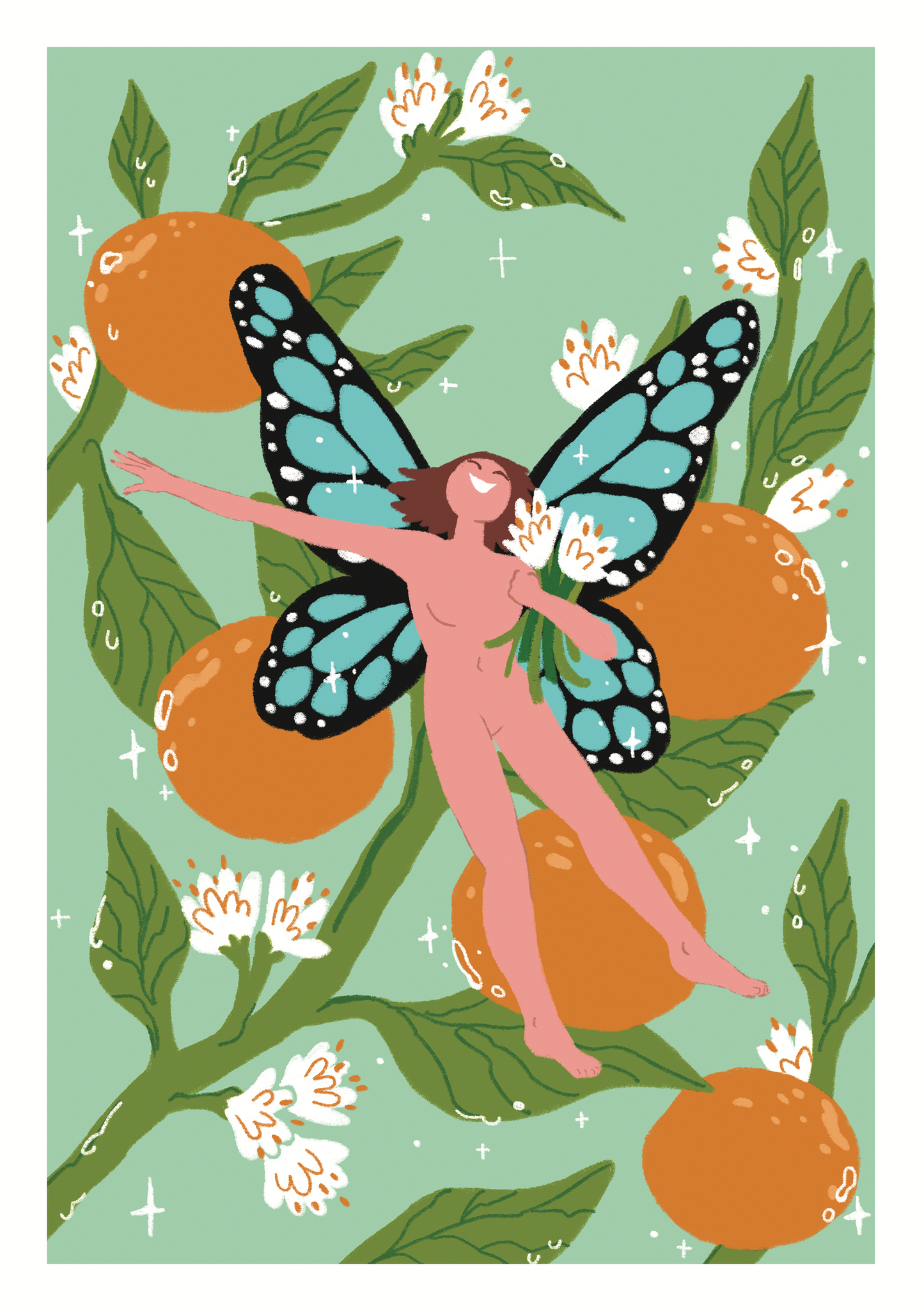 Tangerine fairy print