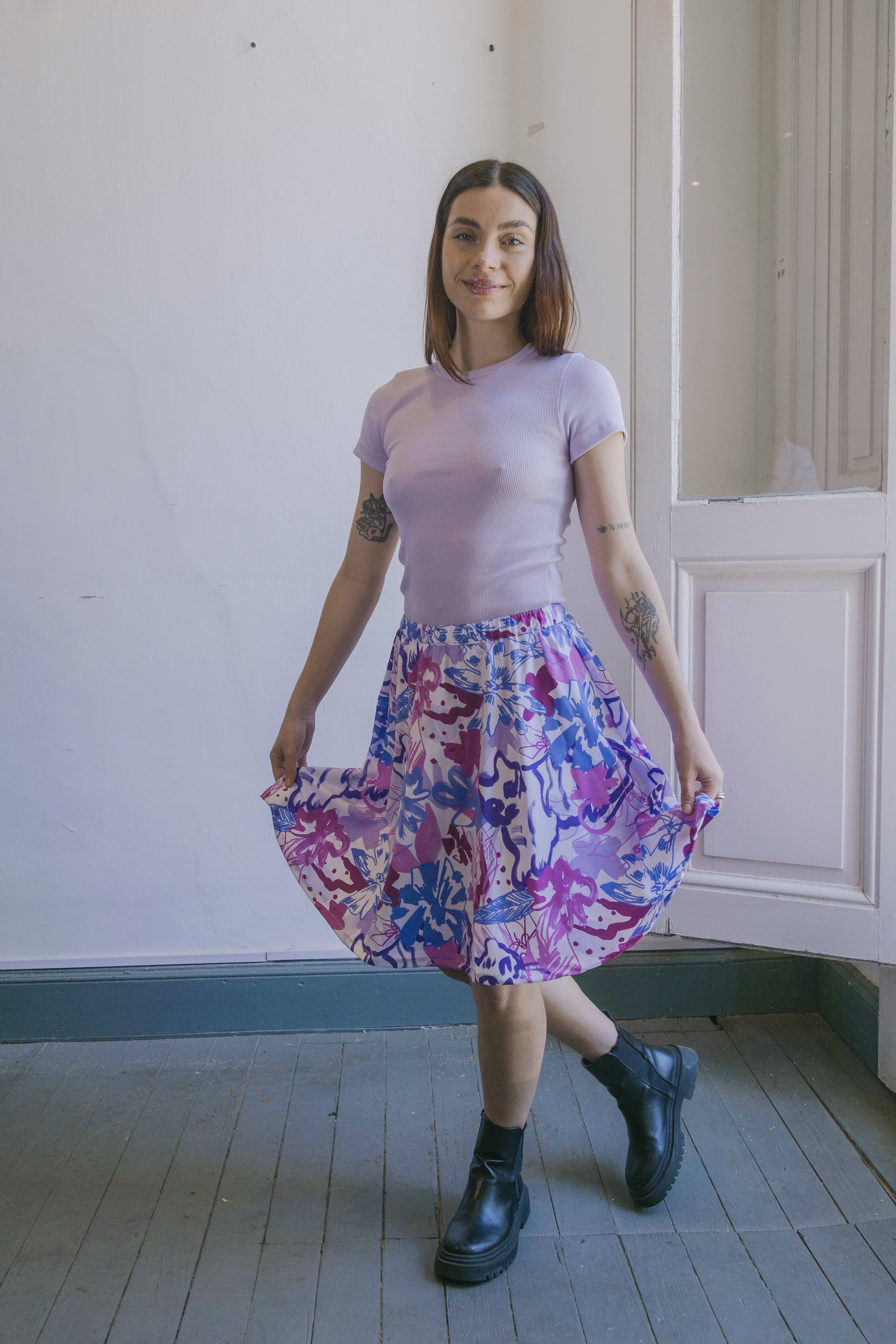 Falda skater Jardín de Tigres - TORA