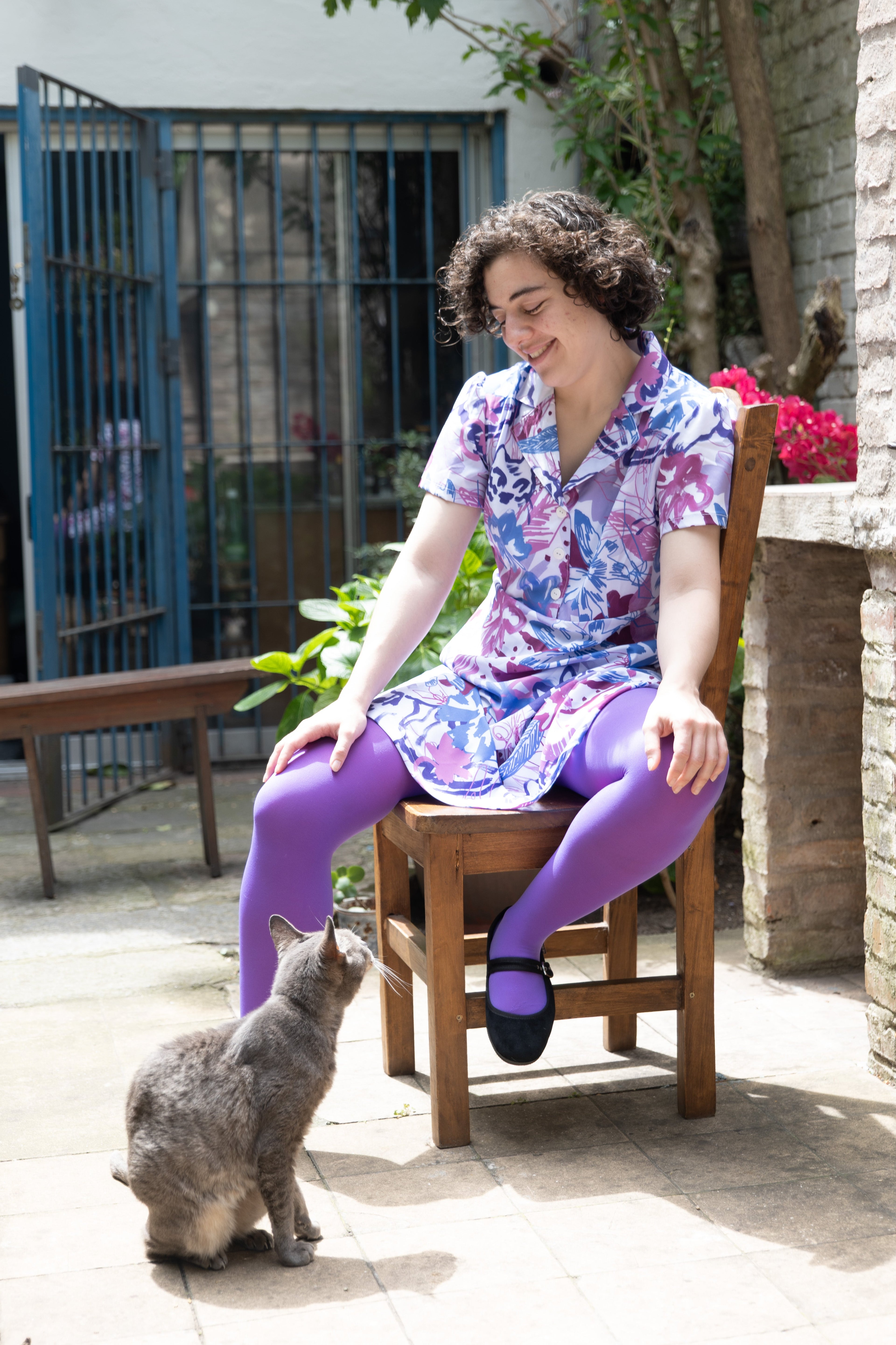 Vestido de cuello camisero Jardín de Tigres - TRAZOS