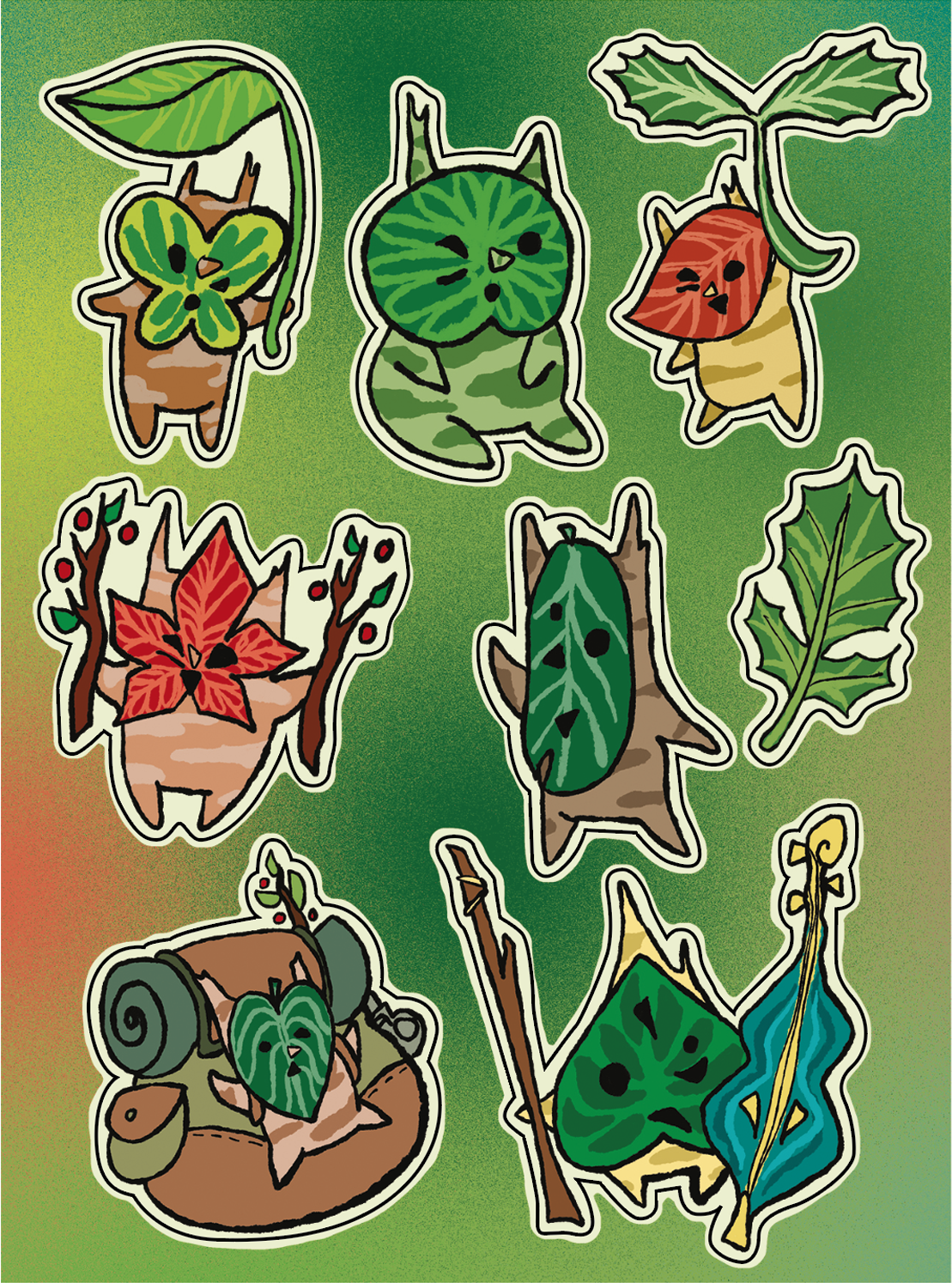 Plancha de pegotines inspirada en the Legend of Zelda