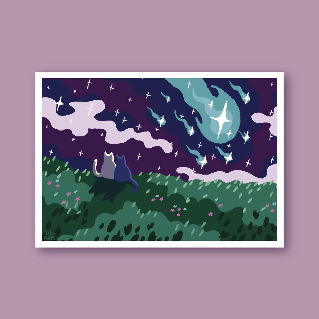 Lámina Mirando las estrellas I