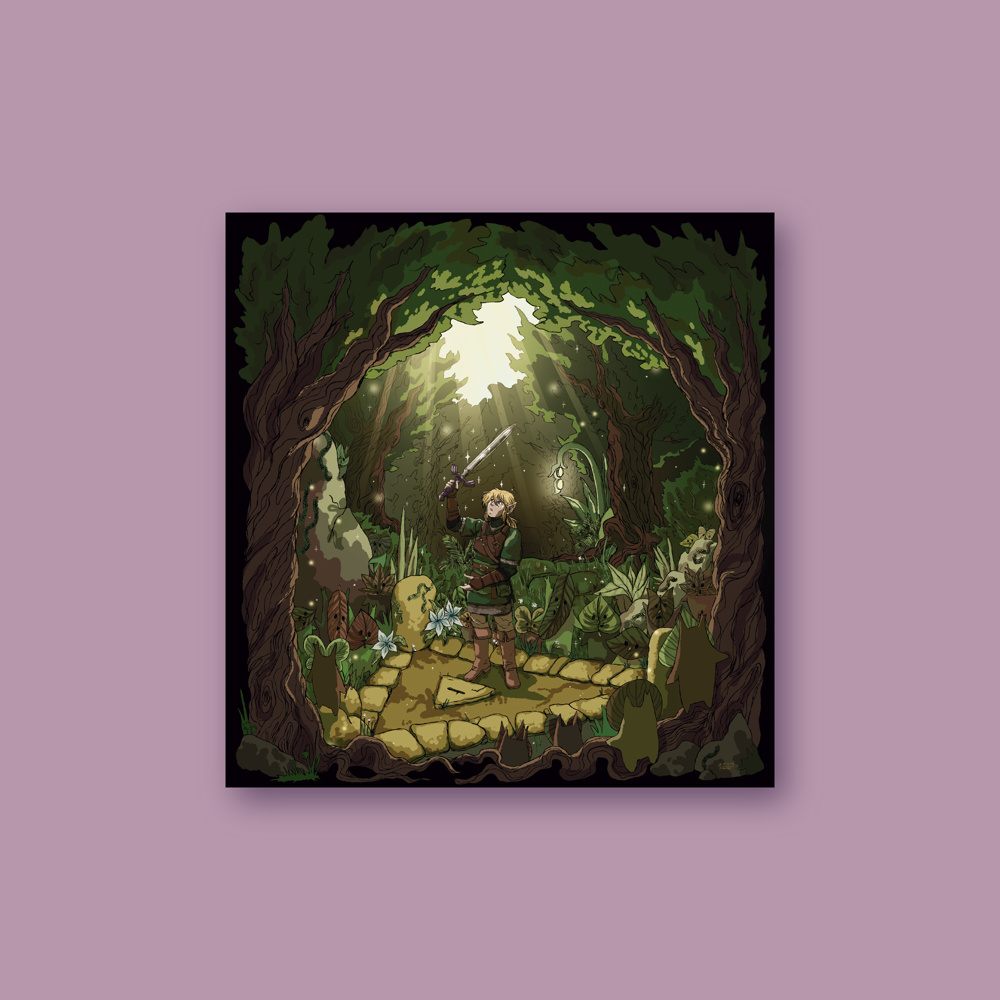 Lámina inspirada en The legend of Zelda