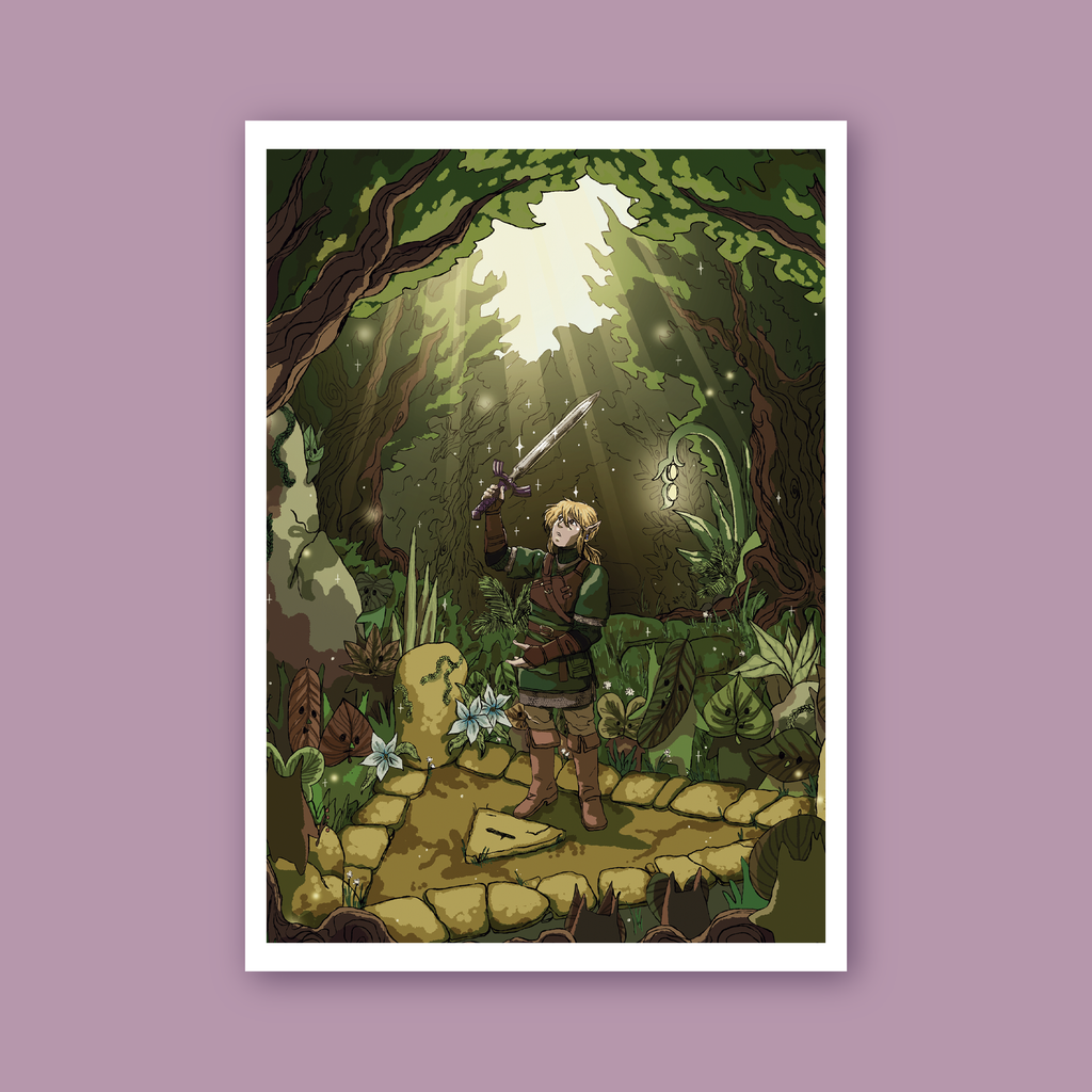 Lámina inspirada en The legend of Zelda