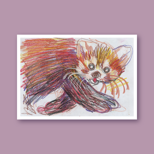 Red panda print