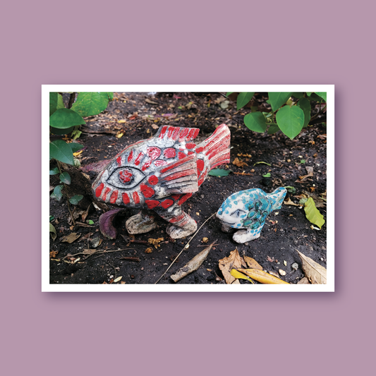 Walking fish print