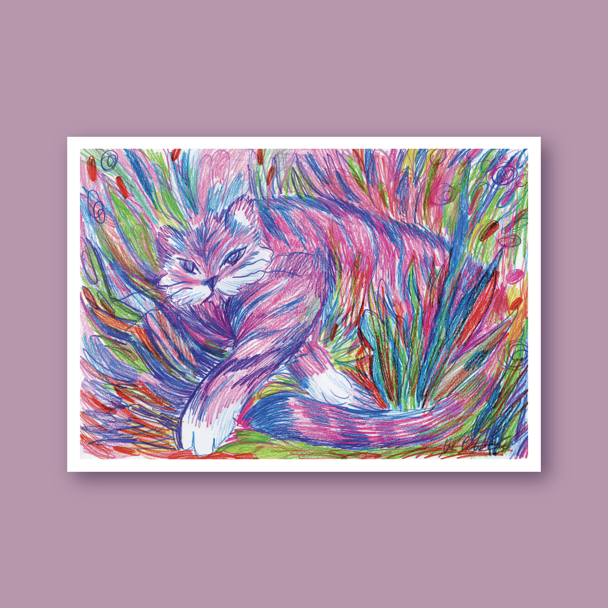 Lámina Tigre rosado III