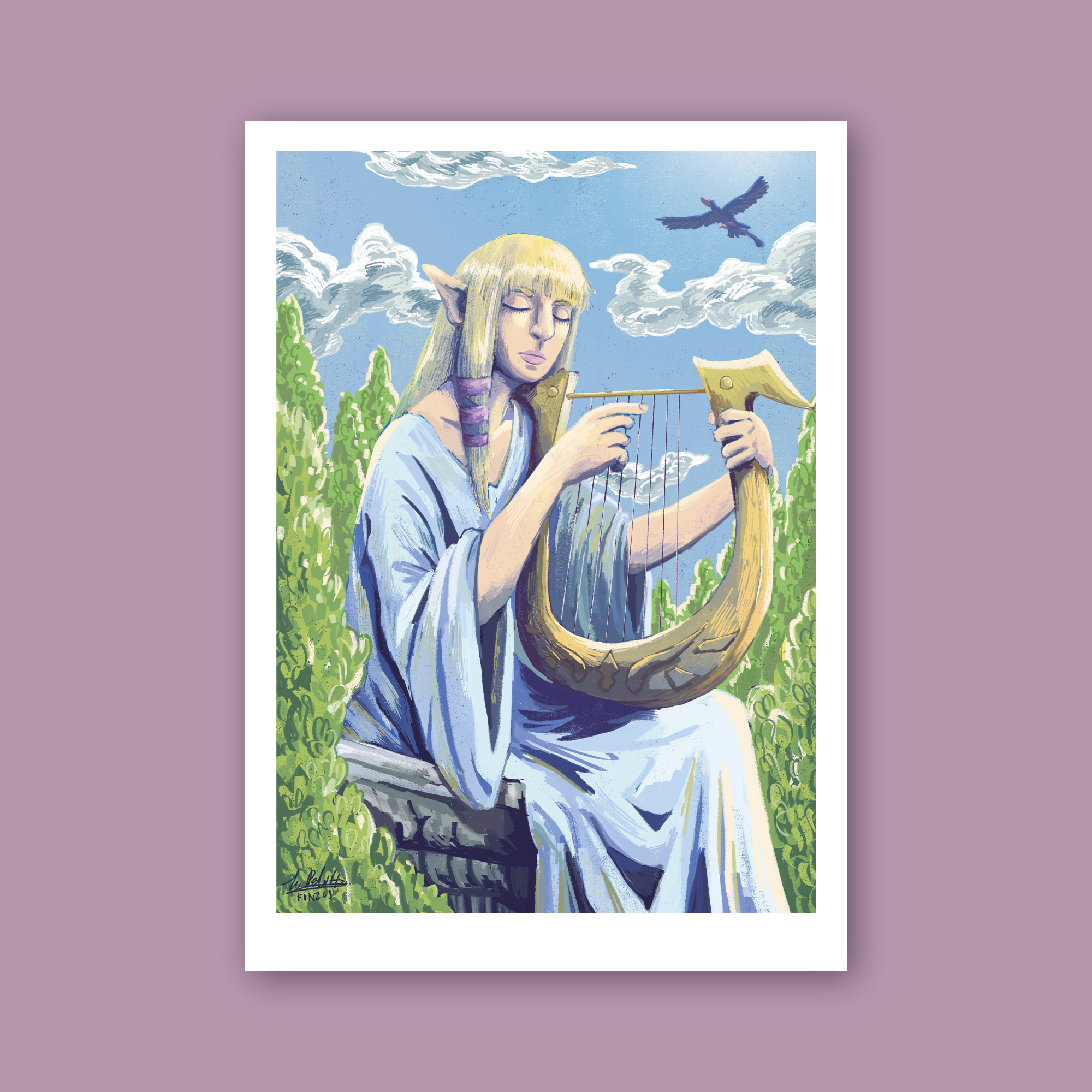 Lámina inspirada en la princesa Zelda