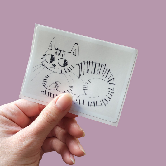 Ink cat sticker