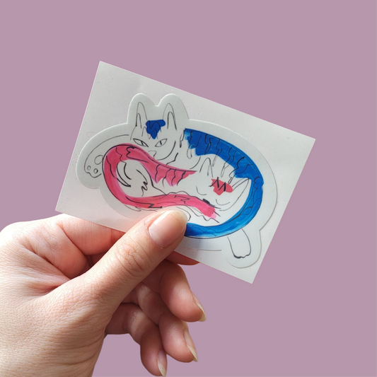 Sleeping cats sticker