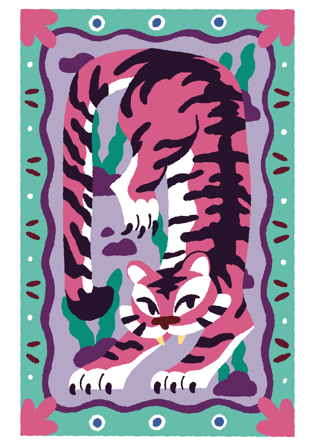 Lámina Tigre rosado I