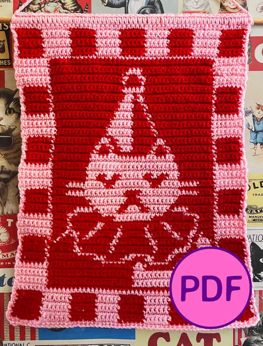 Patrón de crochet "gato payasito"